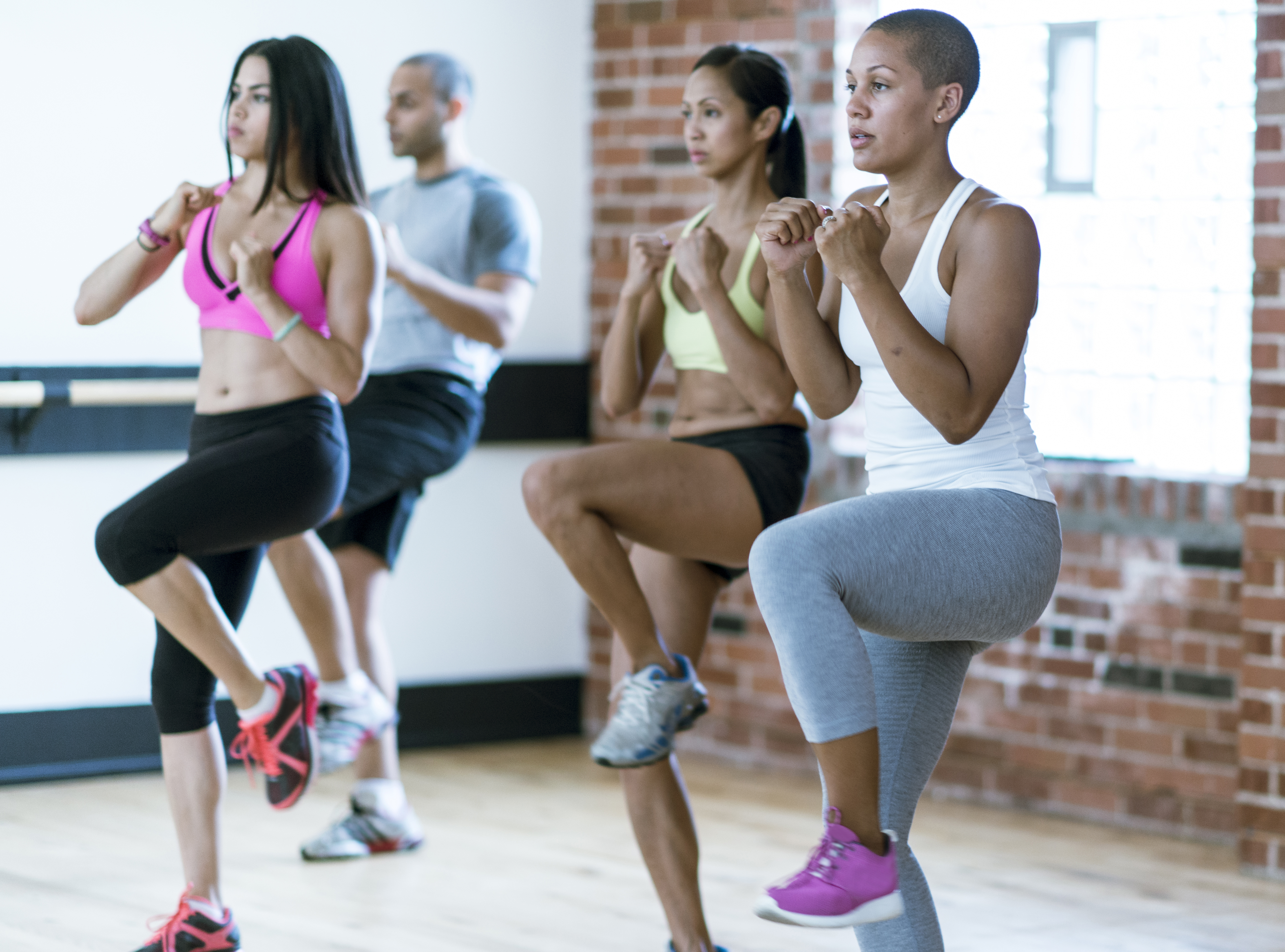 Kickboxing Together at the Gym