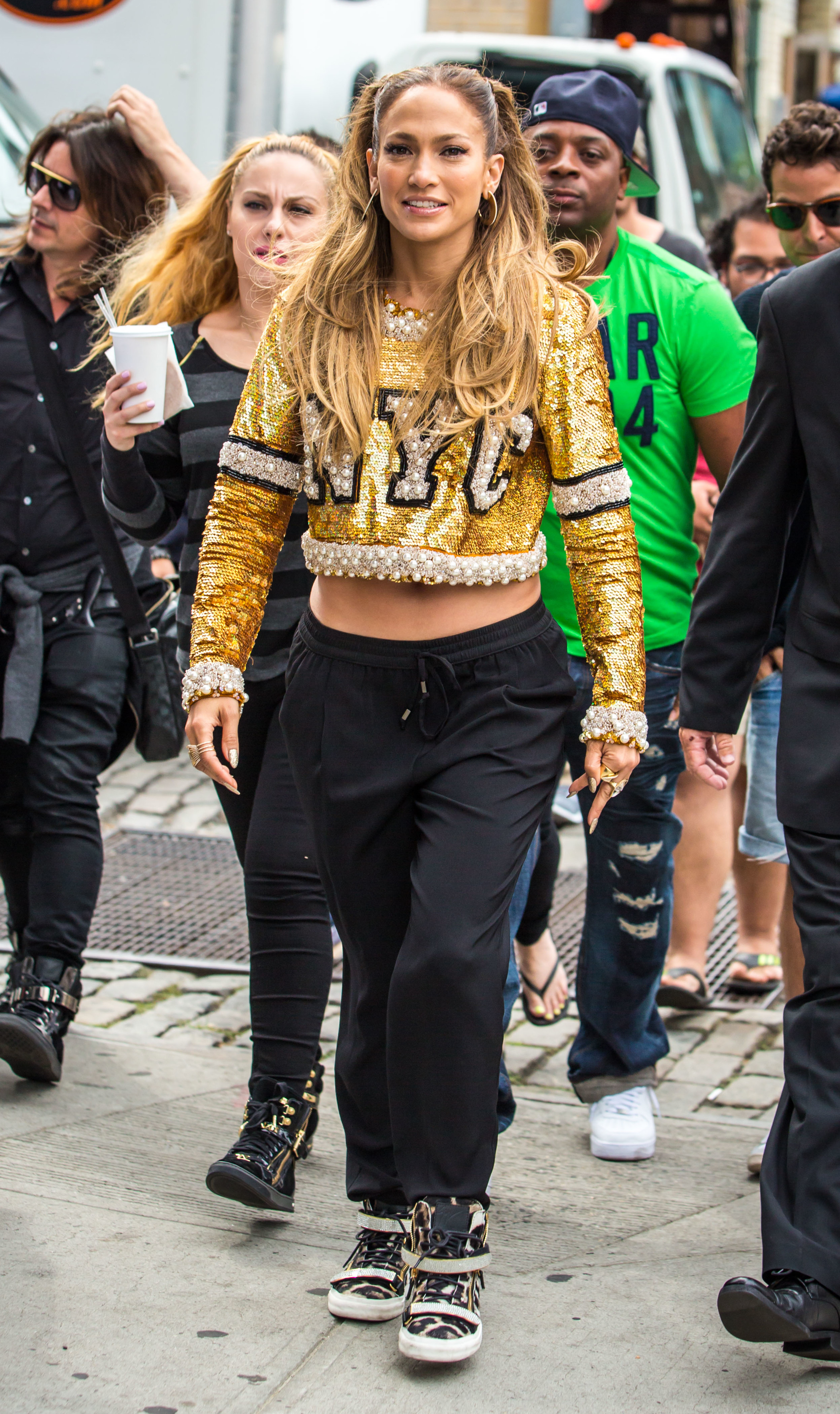 Jennifer Lopez filming her new music video