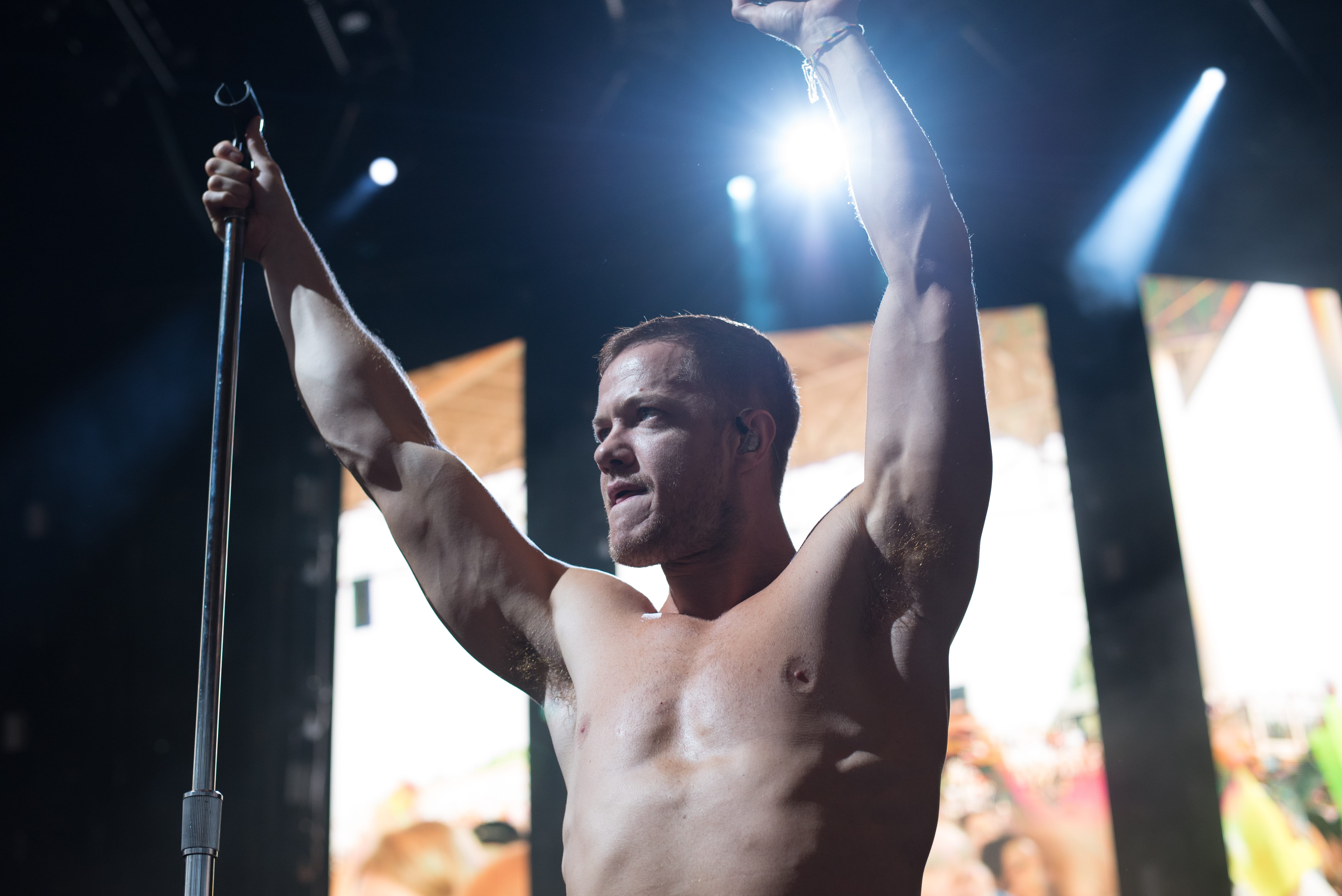 Dan Reynolds Shirtless (Imagine Dragon Photos-Indy)