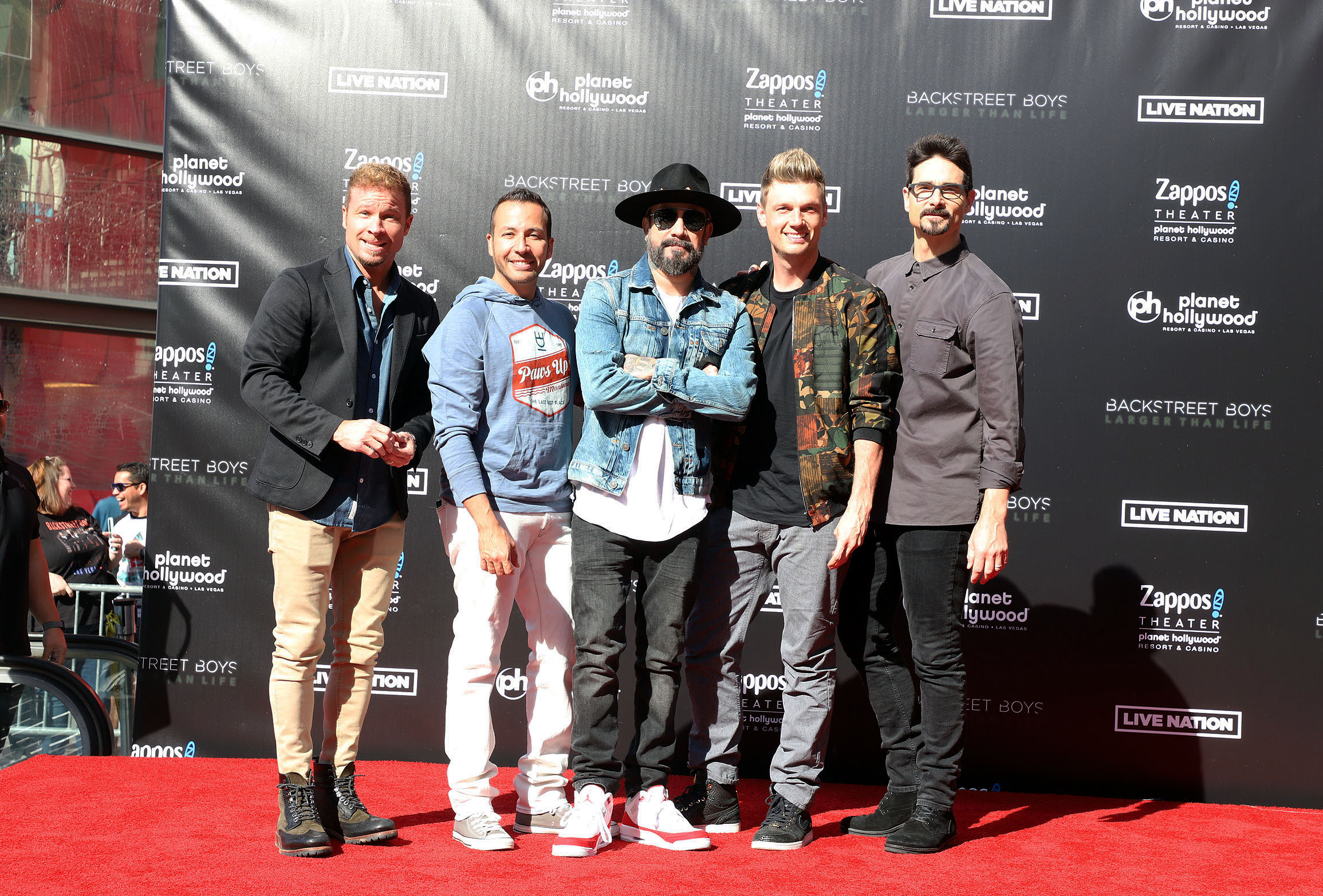 Backstreet Boys are honoured with a handprint ceremony at Planet Hollywood Resort & Casino