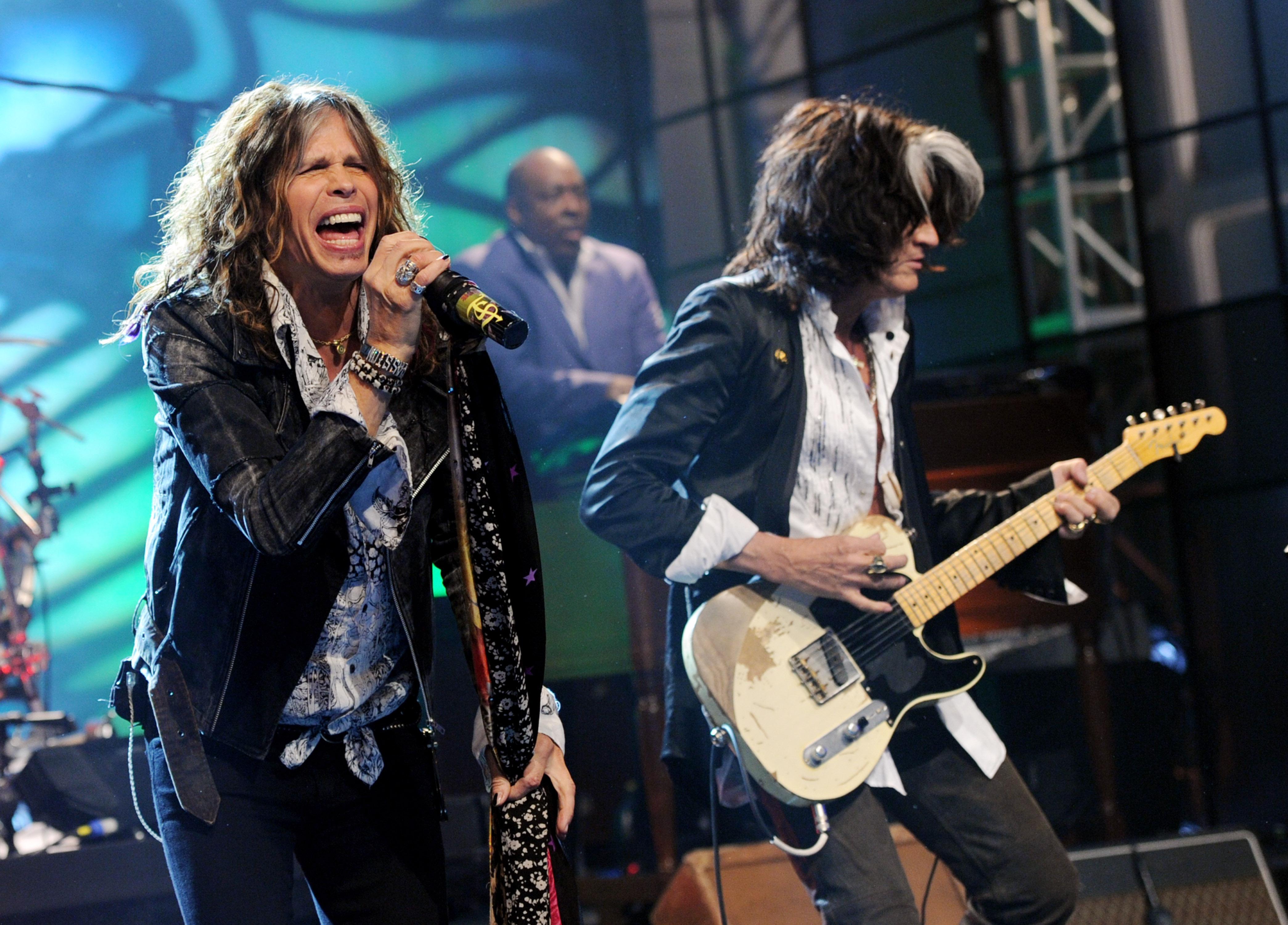 Steven Tyler, Ryan Seacrest, Randy Jackson And Sarah Colonna On 'The Tonight Show With Jay Leno'