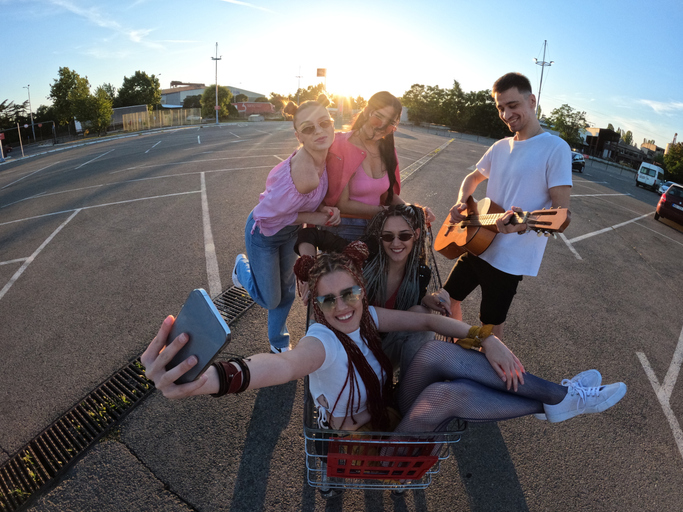 Friends taking a selfie