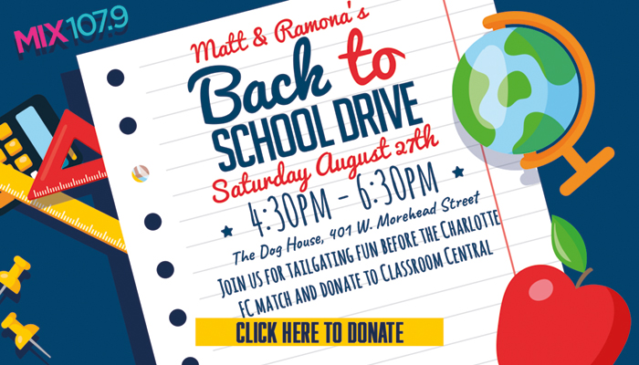 Matt & Ramona's Back To School Drive Graphics_RD Charlotte WLNK_August 2022