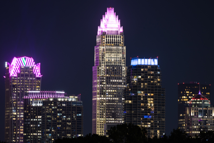 Uptown Charlotte, North Carolina at Night