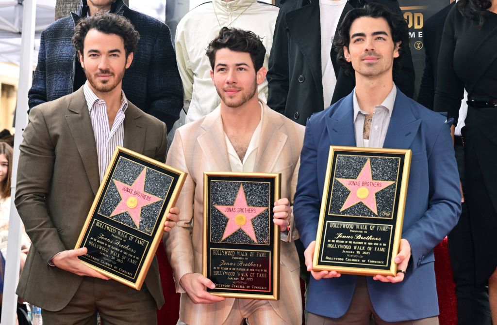 US-ENTERTAINMENT-MUSIC-HWOF-JONAS BROTHERS