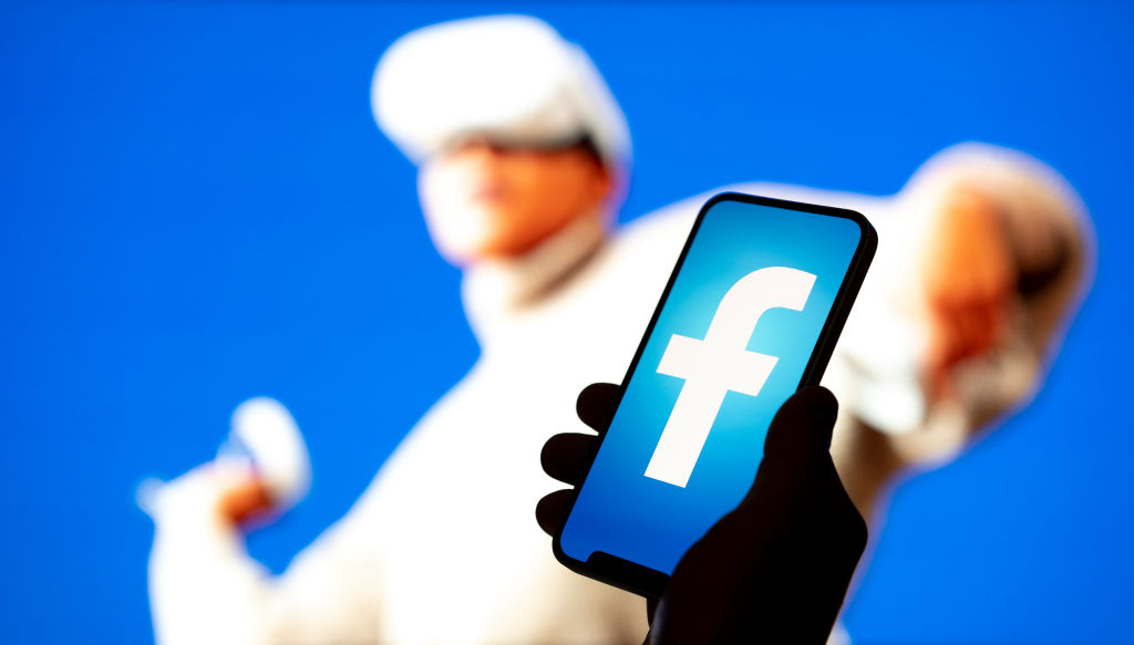 Fadebook And Meta Virtual Reality Photo Illustrations