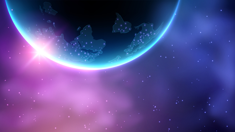 Sunlight Appears From Behind The Earth