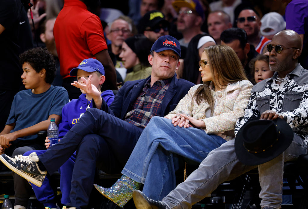 Celebrities At The Los Angeles Lakers Game