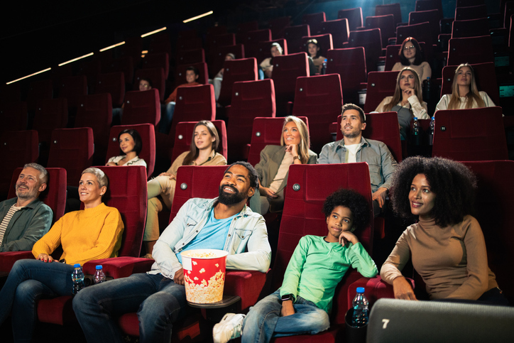 Diverse audience at the cinema