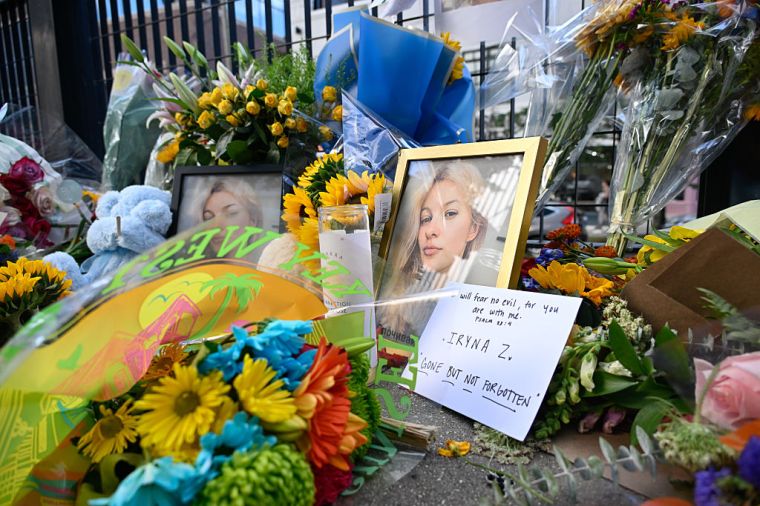 Memorial of the 23 years old Ukrainian Iryna Zarutska in Charlotte
