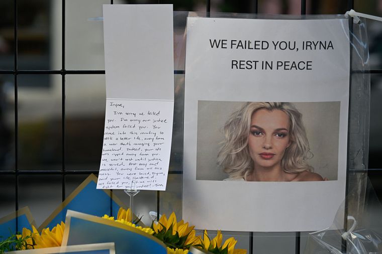 Memorial of the 23 years old Ukrainian Iryna Zarutska in Charlotte