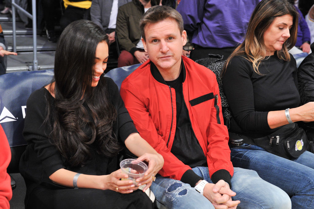 Celebrities At The Los Angeles Lakers Game