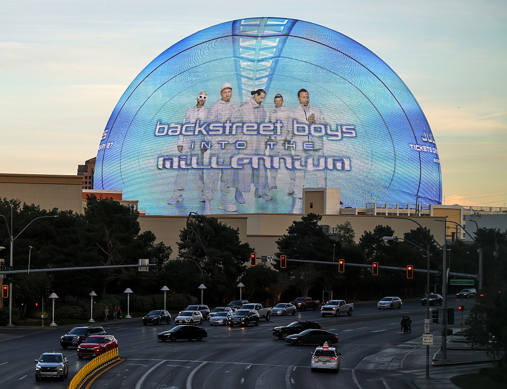 Sphere Lights Up Las Vegas Skyline